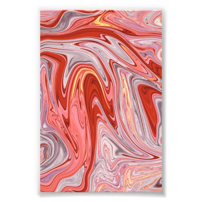 Impression Photo La peinture Abstraite de lave | Meilleur chef-d'oe (Devant)