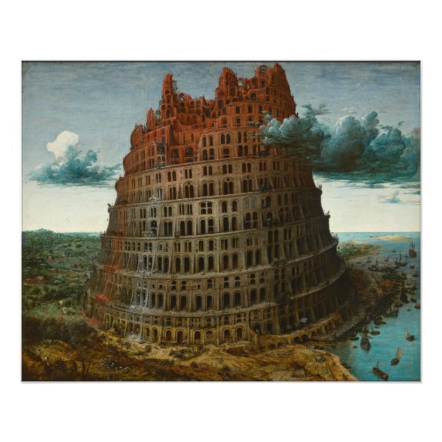 Impression Photo La petite tour de Babel par Pieter Bruegel (Devant)