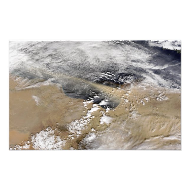 Impression Photo La poussière souffle au large des côtes libyennes (Devant)