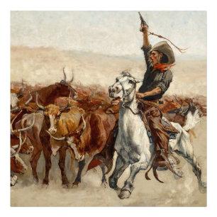 Impression Photo La Récolte d'Art Occidental par Frederic Remington
