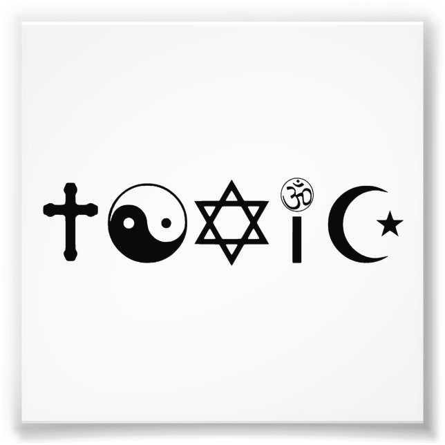 Impression Photo La religion est un libre-penseur toxique (Devant)