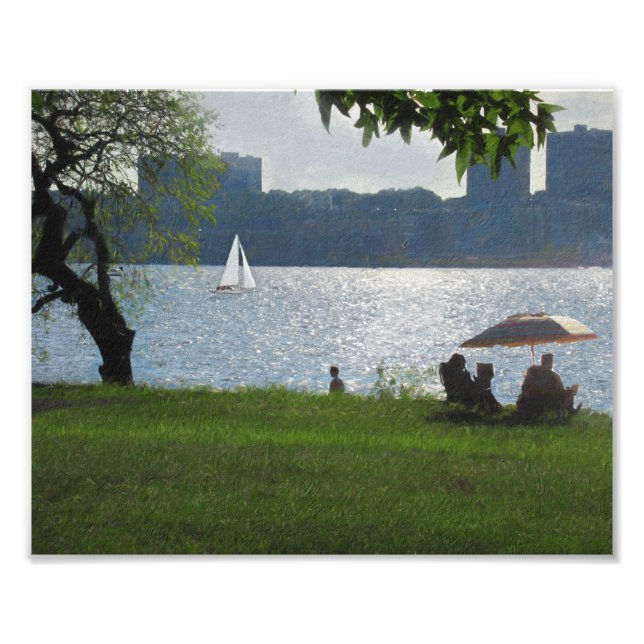 Impression Photo La rivière lors d'une chaude soirée d'été (Devant)