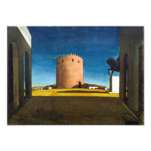 Impression Photo La Tour Rouge   Giorgio de Chirico   