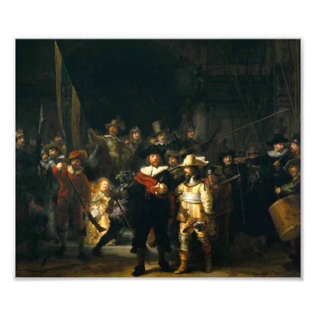 Impression Photo La Veille de la nuit - Rembrandt (Devant)