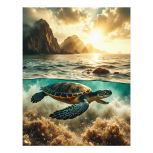 Impression Photo La vie des tortues marines