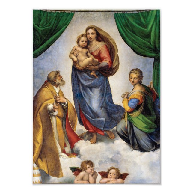 Impression Photo La Vierge Sixtine | Raphael | (Devant)