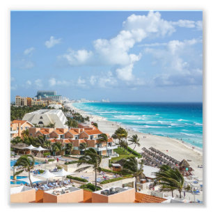 Impression Photo La ville de Cancun au bord de la plage