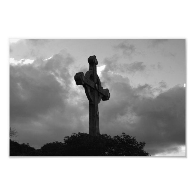 Impression Photo La vue de Dieu (Croix de B&W) (Devant)