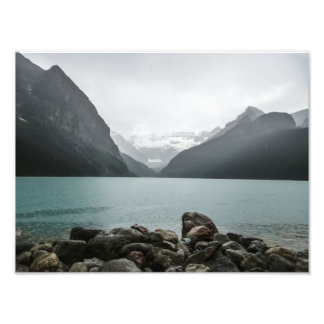 Impression Photo Lac Louise sous la pluie