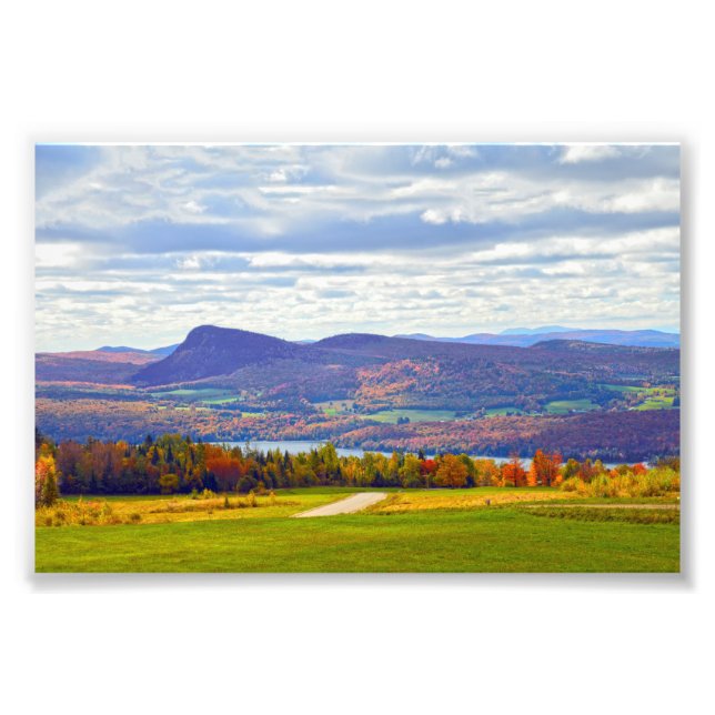 Impression Photo Lac Willoughby, Vermont, en automne (Devant)