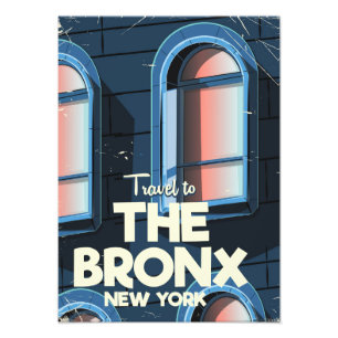 Impression Photo L'affiche de voyage du Bronx New York City