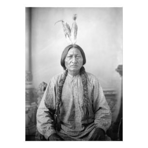 Impression Photo Lakota Leader assis Bull Amérindien