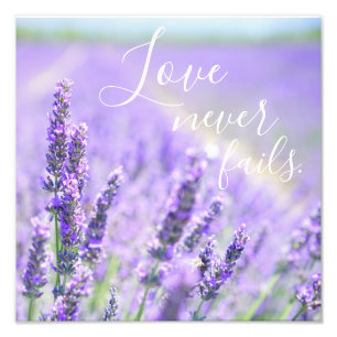 Impression Photo L'amour n'échoue jamais Bible Verse Citation Lavan