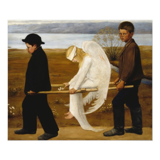 Impression Photo L'ange blessé par Hugo Simberg (Devant)