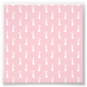 Impression Photo Lapin à motif couleur pastel Fond rose animal de c