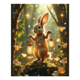 Impression Photo Lapin dans la forêt enchantée