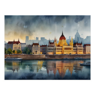 Impression Photo L'aquarelle de Budapest