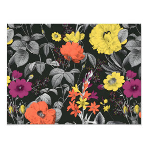 Impression Photo L'art floral Vintage vibre