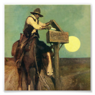 Impression Photo L'art occidental “Rural Delivery” par NC Wyeth