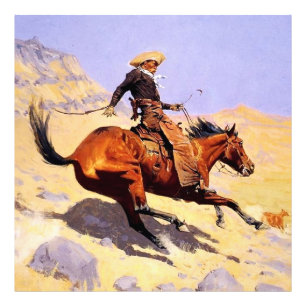 Impression Photo L'art western cow-boy par Frederic Remington