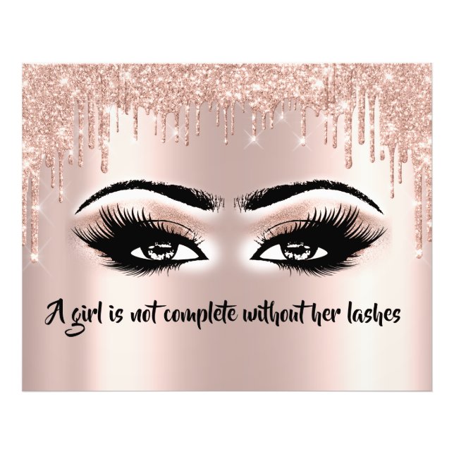 Impression Photo Lashes Extension Maquillage Artiste Brows Rose Dri (Devant)