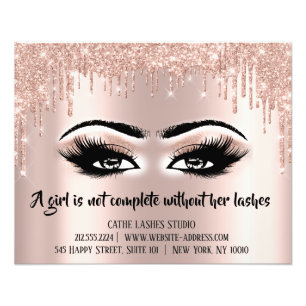 Impression Photo Lashes Extension Maquillage Artiste Brows Rose Dri