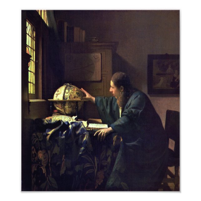 Impression Photo L'astronome par Johannes Vermeer (Devant)