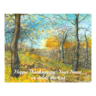 Impression Photo L'automne doré dans une aquarelle en chênaie