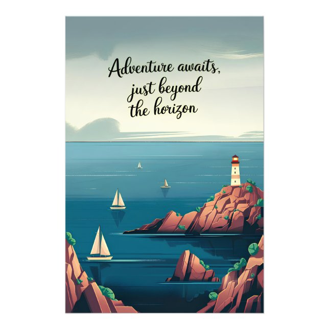 Impression Photo L'aventure vous attend, au-delà de l'horizon (Devant)