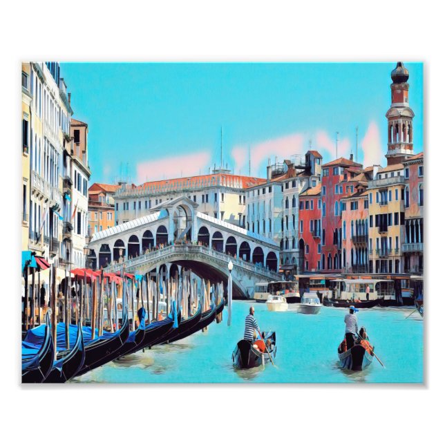 Impression Photo ldp VENICE - gondolas - rialto - (Devant)