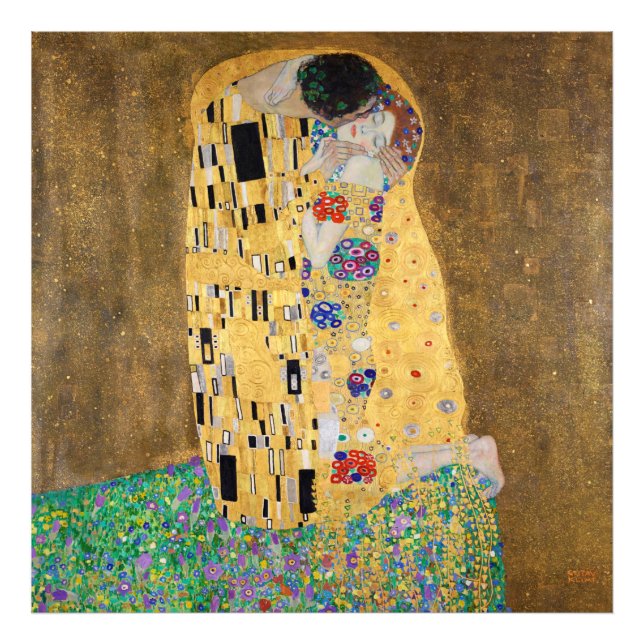 Impression Photo Le baiser de Gustav Klimt (Devant)