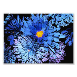 Impression Photo Le bleu fleurit 7x5