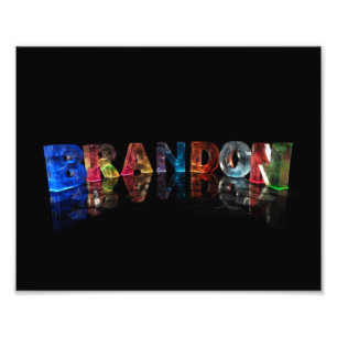 Impression Photo Le Brandon nommé dans les lumières 3D