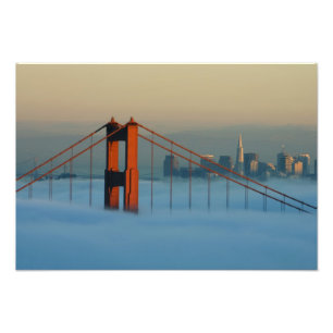 Impression Photo Le brouillard envahit la baie de San Francisco