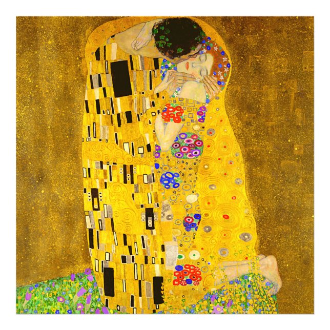 Impression Photo Le célèbre tableau de Gustav Klimt, The Kiss. (Devant)