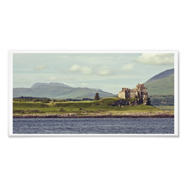 Impression Photo Le château de Duart et l'île de Mull Panorama (Devant)