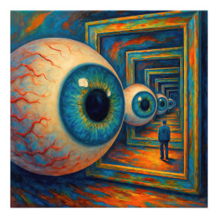 Impression Photo "Le couloir de la vue" - Un portrait surréaliste