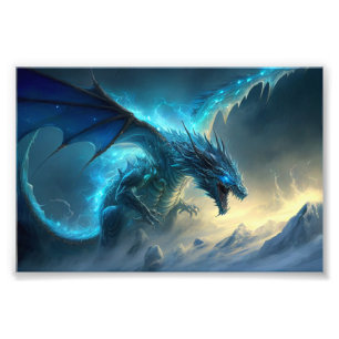 Impression Photo Le Dragon De Glace, L'Art D'Imaginaire, Dragons, S