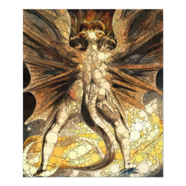 Impression Photo Le grand dragon rouge par William Blake (Devant)