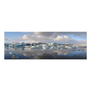 Impression Photo Le lac glacier de Jokulsarlon en Islande