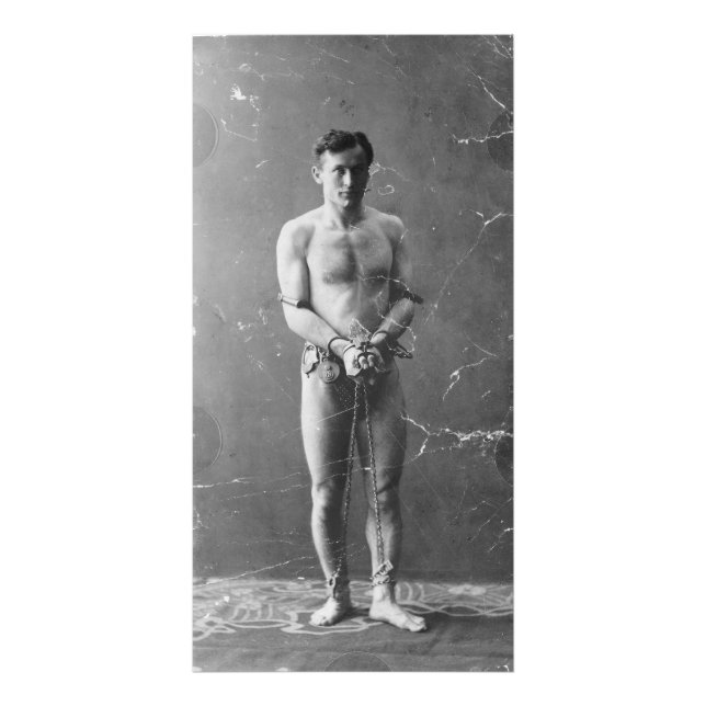 Impression Photo Le Magicien Harry Houdini Debout Dans Les Chaînes (Devant)