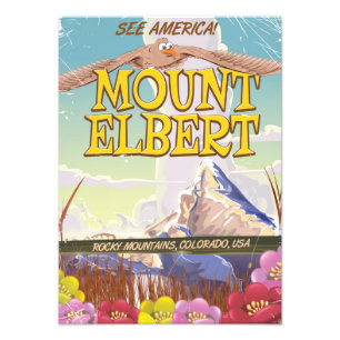 Impression Photo Le mont Elbert, affiche de voyage du Colorado