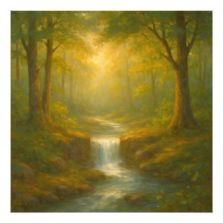 Impression Photo Le murmure d'une cascade dans la nature éternelle