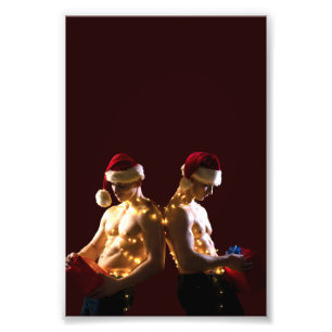 Impression Photo Le Noël dos à dos des hommes torse nu de SlipperyJ