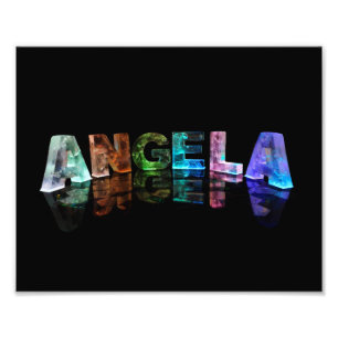 Impression Photo Le nom Angela en lumières