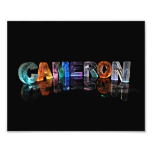 Impression Photo Le nom Cameron en lettres fantaisistes
