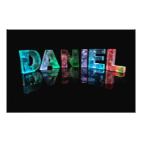 Le nom Daniel en lumières 3D (photo)
