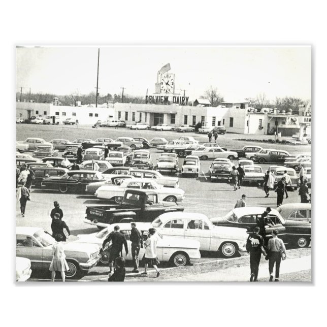 Impression Photo Le parking du lycée de Tuscaloosa (Devant)