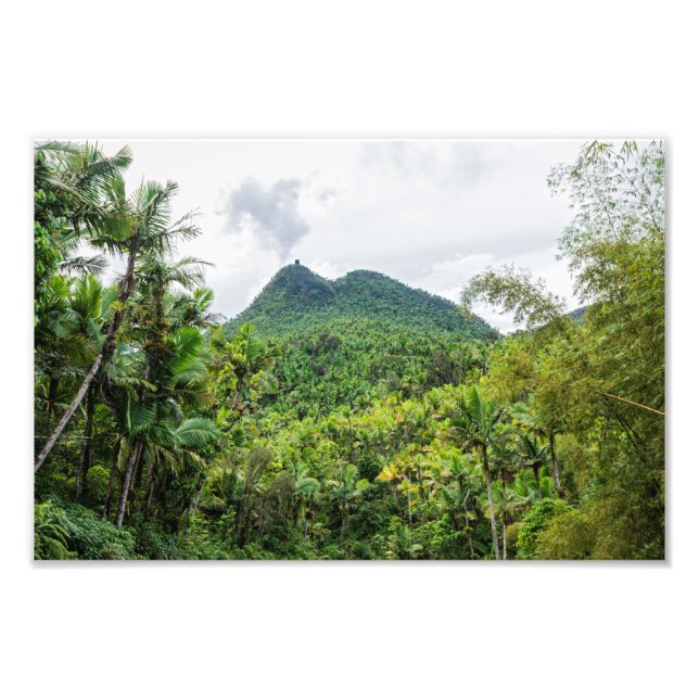 Impression Photo Le paysage du mont Britton et du mont el yunque (Devant)