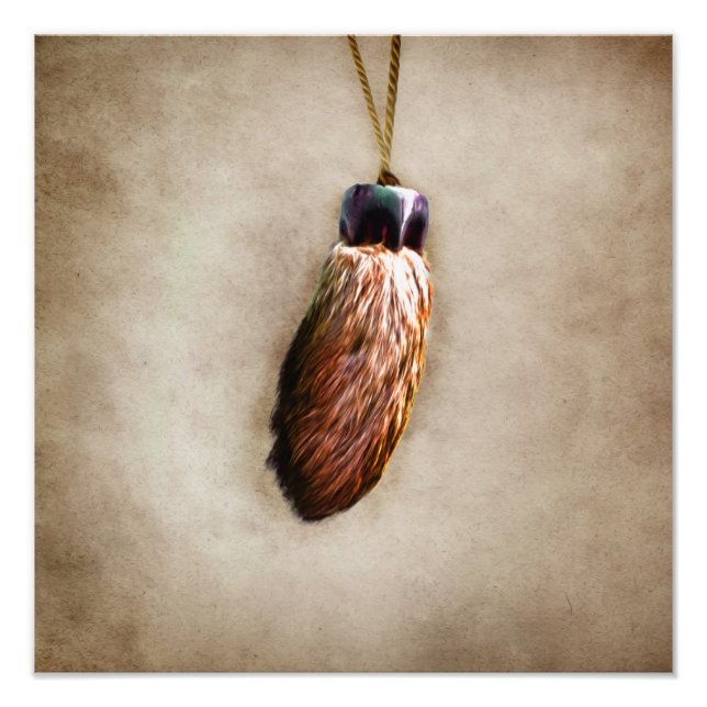 Impression Photo Le pied de Brown Lucky Rabbit (Devant)